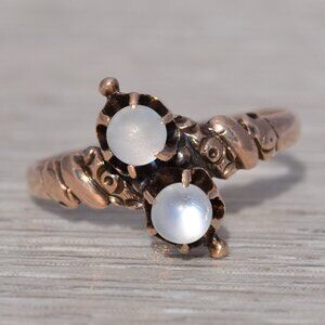 Moonstone Ring in Rose Gold